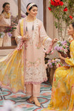 3 Piece Unstitched Heavy Embroidered Chickan Kari Lawn Suit ( Printed Silk Dupatta )MS-22