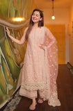 3 Piece Unstitched Heavy Embroidered Lawn Suit ( Fully Embroidered Organza Dupatta )LM-54