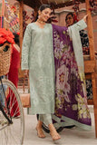 3 Piece Unstitched Heavy Embroidered Chickan Kari Lawn Suit ( Printed Silk Dupatta ) MS-42
