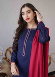 3 Piece Unstitched Embroidered Dhanak Fabric With wool shawl