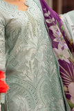 3 Piece Unstitched Heavy Embroidered Chickan Kari Lawn Suit ( Printed Silk Dupatta ) MS-42