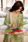 3 Piece - Unstitched Embroidered lawn fabric with Embroidered lawn Dupatta ZL-2525